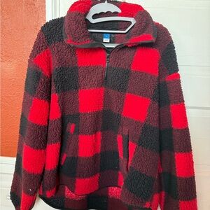 Old Navy Plaid Sherpa Jacket